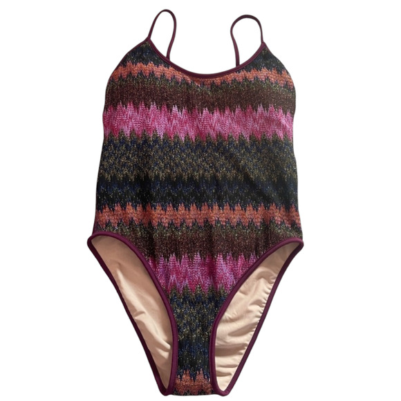 NWT Anthropologie PQ Joy Scoop-Neck One-Piece Swimsuit $154 LARGE Ariel Burgundy - Picture 6 of 7